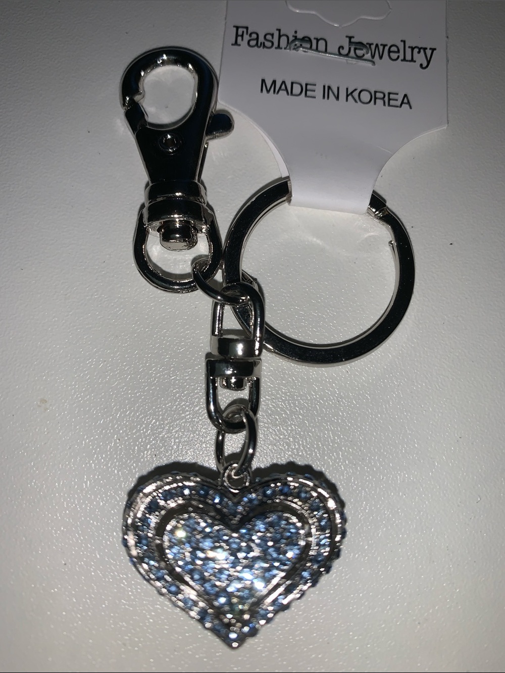 crystal heart purse/bag charm Keychain